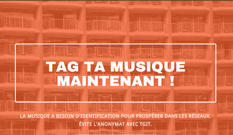 Tag ta musique - Page d'accueuil de TGiT